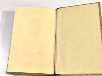 Adolf Hitler " Mein Kampf" Hochzeitsausgabe mit Goldschnitt von 1940 mit Widmung der Gemeinde Viernheim,  im Schuber, sehr guter Zustand