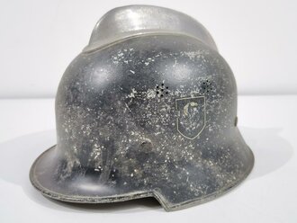 Feuerwehr III.Reich, Leichtmetallhelm, ungereinigtes...