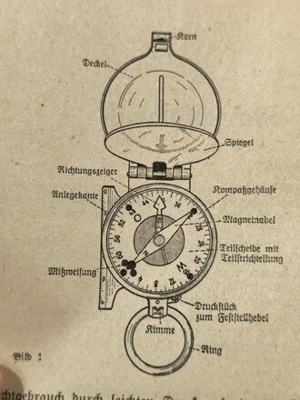 "Der Marschkompaß und sein Gebrauch" 29 Seiten, kleinformat