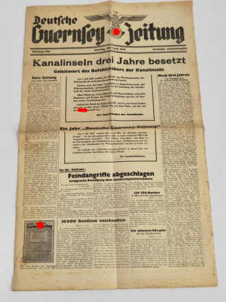 "Deutsche Guernsey Zeitung", Nummer 306 Samstag, den 3.Juli 1943