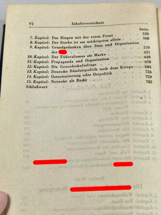 Adolf Hitler "Mein Kampf" blaue Ganzleinenausgabe von 1942, leichter Wasserschaden am Buchrücken