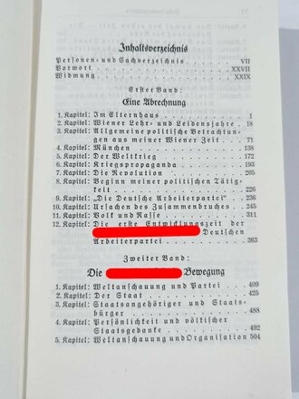 Adolf Hitler "Mein Kampf" Hochzeitsausgabe der Stadt Koblenz von 1940, im Schuber