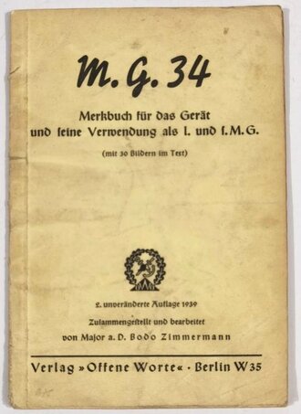 "MG34 Merkbuch für das Gerät und seine...
