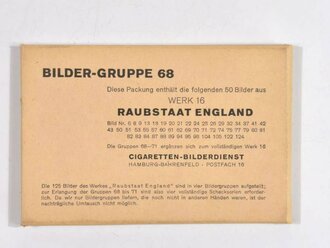 Sammelbilderalbum "Raubstaat England" Komplette Gruppe Bilder in der originalen Umverpackung