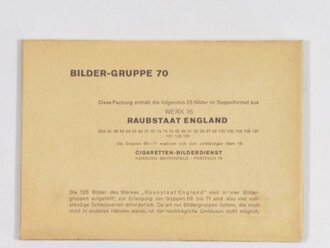 Sammelbilderalbum "Raubstaat England" Komplette Gruppe Bilder in der originalen Umverpackung