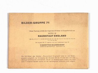 Sammelbilderalbum "Raubstaat England" Komplette Gruppe Bilder in der originalen Umverpackung