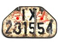 Nummernschild aus der Zeit des III.Reiches, Originallack, 12x19,5cm