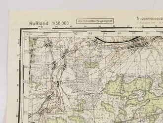 Truppenkarte Rußland 1:50000 " Star. Medwed"  datiert 1942. Maße 35 x 45cm