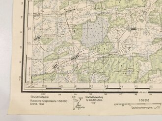 Truppenkarte Rußland 1:50000 " Star. Medwed"  datiert 1942. Maße 35 x 45cm