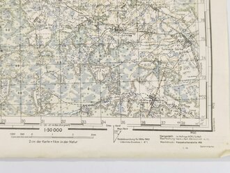 Truppenkarte Rußland 1:50000 " Ljudjatino"  datiert 1943. Maße 35 x 45cm