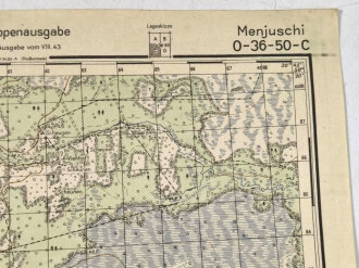 Truppenkarte Rußland 1:50000 " Menjuschi"...