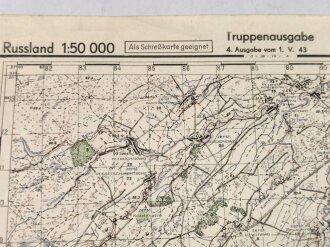 Truppenkarte Rußland 1:50000   datiert 1943....