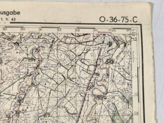 Truppenkarte Rußland 1:50000   datiert 1943....