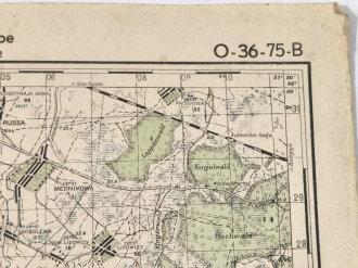 Truppenkarte Rußland 1:50000    datiert 1942. Maße 35 x 45cm