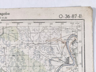 Truppenkarte Rußland 1:50000    datiert 1942....