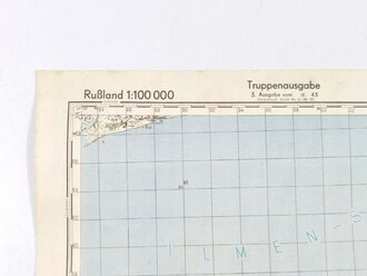 Truppenkarte Rußland 1:100.000 "Dubowizy"   datiert 1943, Maße 35 x 45cm