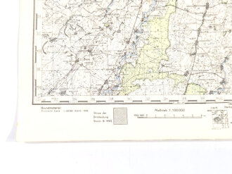 Truppenkarte Rußland 1:100.000 "Staraja Russa"   datiert 1943, Maße 35 x 45cm