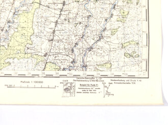 Truppenkarte Rußland 1:100.000 "Staraja Russa"   datiert 1943, Maße 35 x 45cm