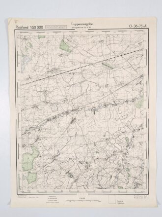 Truppenkarte Rußland 1:50000  datiert 1942,...