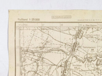 Truppenkarte Rußland 1:50000  datiert 1942,...