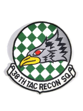 U.S. Air Force, "38th Tactical Reconnaissance Squadron" flight jacket patch, ca. 11,5 x 12 cm