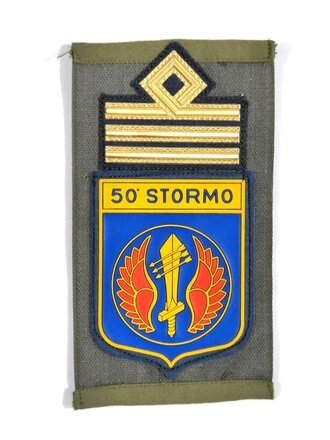 Italien, Luftstreitkräfte (Aeronautica Militare), Abzeichen/Patch, Gruppo 50° STORMO "Giorgio Graffer", Primo Capitano, ca. 17 x 9,5 cm
