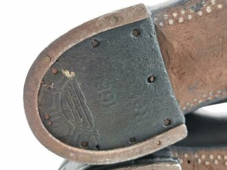 Paar Stiefel für Offiziere der Wehrmacht. Getragenes, weiches Paar, Sohlenlänge 28,5cm