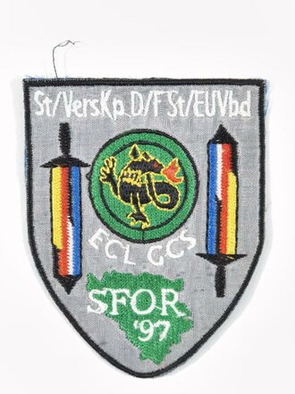 Bundeswehr, Abzeichen,  "St/VersKp D/F St/EUVbd ECL GCS SFOR 97", Deutsch-Französische Brigade, Bosnien und Herzegowina