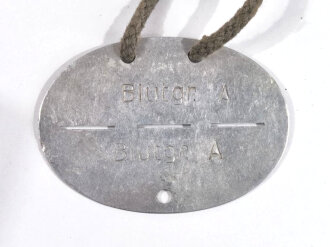 Luftwaffe Erkennungsmarke Aluminium eines Angehörigen "69039"