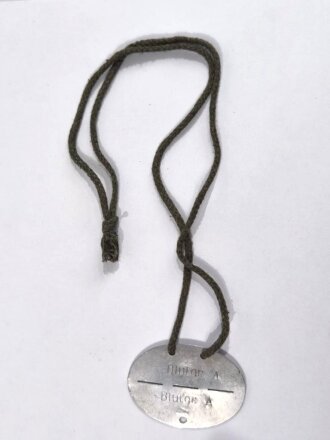 Luftwaffe Erkennungsmarke Aluminium eines Angehörigen "69039"