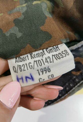 Bundeswehr Feldmütze, Flecktarn, Größe 58, gebraucht