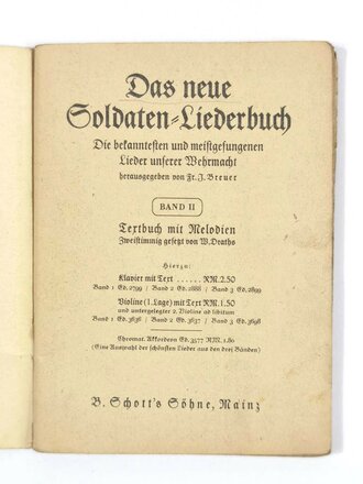"Das Neue Soldaten Liederbuch", Heft 2, 74...