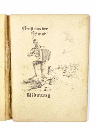 "Du und deine Harmonika", Soldatenliederbuch, 72 Seiten, ohne Jahr, ca. 15 x 10,5 cm, gebraucht, Einband lose