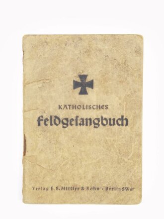 "Katholisches Feldgesangbuch", 95 Seiten, 1938, ca. 10,5 x 7,5 cm, gebraucht