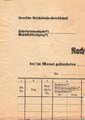 Bahn, Mitteilung Personalbüro über Teilnahmegesuch am "Kameradschaftsabend des Vbf",Verschiebebahnhof AB-Mitte, Posen, 19.08.1942, ca. 10,5 x 15 cm, gebraucht
