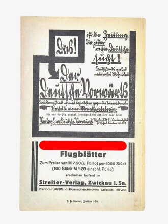 "Die zweite Revolution -  Briefe an Zeitgenossen", Dr. Goebbels, ohne Jahr, 62 Seiten, ca. 22 x 14 cm, gebraucht, Titelblätter innen fehlen