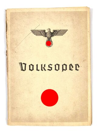 KDF Begleitheft "Volksoper- Die Boheme, Puccini", 3.2.1941, ca. 24 x 17 cm, gebraucht