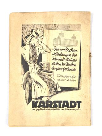 KDF Begleitheft "Volksoper- Die Boheme, Puccini", 3.2.1941, ca. 24 x 17 cm, gebraucht