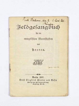 "Feldgesangbuch für die evangelischen...