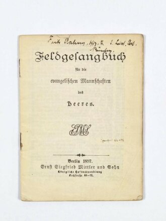 "Feldgesangsbuch für die evangelischen...
