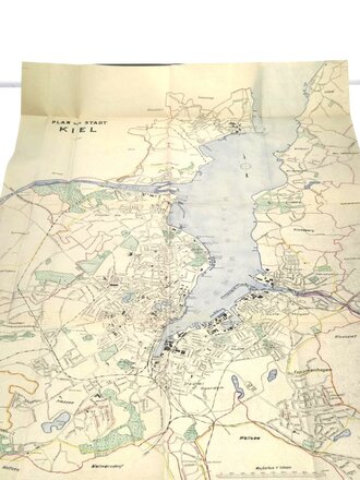 "Kiel und Kanal", Ausgabe 1940, Zwei Karten in Umschlag, Kiel-Schleswig 1:100.000 und Kiel-Wik 1:15.000, mit Umschlag ca. 33 x 23 cm, Karten im guten gebrauchten Zustand