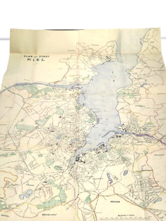 "Kiel und Kanal", Ausgabe 1940, Zwei Karten in Umschlag, Kiel-Schleswig 1:100.000 und Kiel-Wik 1:15.000, mit Umschlag ca. 33 x 23 cm, Karten im guten gebrauchten Zustand