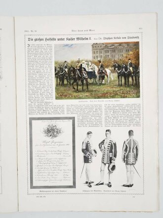 "Über Land und Meer - Zum 25 jährigen Regierungs Jubiläum des deutschen Kaisers", Nr. 36, Jg. 55, 1913, ca. 41 x 30 cm, gebraucht