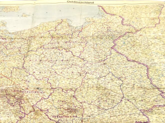 Karte "Ostdeutschland", wohl 1940er, 106 x 124 cm, 1:800.000