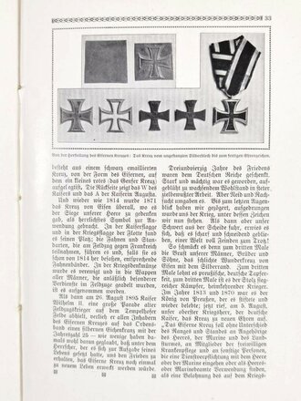 "Das Eiserne Kreuz", Volksbücher der Geschichte Nr. 123, Hanns v. Zobelitz, um 1915, ca. 26 x 18 cm, gebraucht