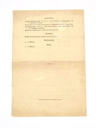 Konvolut "Herbstübungen des 7. Königlich Sächsischen Armee-Corps", drei Blatt, Leipzig, September 1876, DIN A4, gebraucht