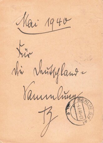 "Fall Gelb", Ganzsache, Moresnet/Altenberg, Mai 1940, gelaufen