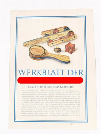 "Werkblatt der Hitler-Jugend", Blatt 9,...