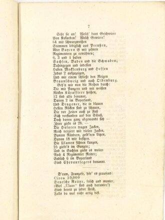 "Das Reichsheer auf mobilem Fuß", Auszug aus dem "Soldaten-Freund" 1874, 16 Seiten, DIN A5, gebraucht