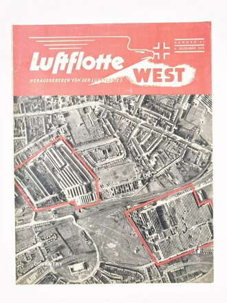 Luftflotte West, hrsg. v. d. Luftflotte 3, Nr. 47, 5. Dezember 1940, DIN A3, gebraucht